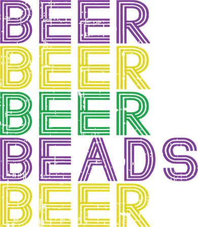 Retro Beer Beads Funny Mardi Gras Party Carnival Women Kids Hoodie