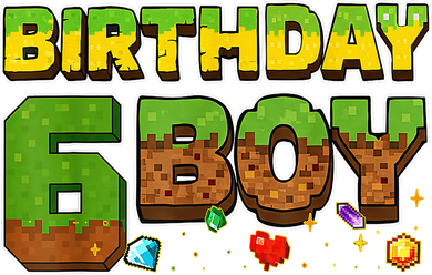 Birthday Boy Pixel 6th Birthday 6 Year Old Kids Hoodie