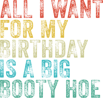 All I Want For My Birthday Is A Big Booty Hoe Funny Vintage Toddler Hoodie