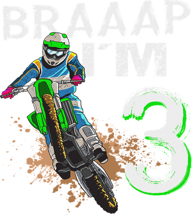 Dirtbike Motocross Mx Braaap I´m 3rd Birthday Doddie Hoodie