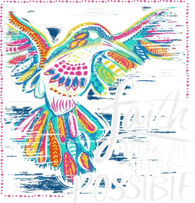 Faith Make All Things Are Possible Hummingbird Christian Tank Top