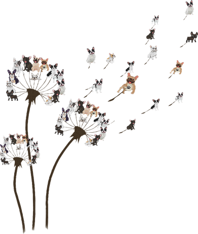 French Bulldog Flower Fly Dandelion Funny Dog Lovers Doggie Tank