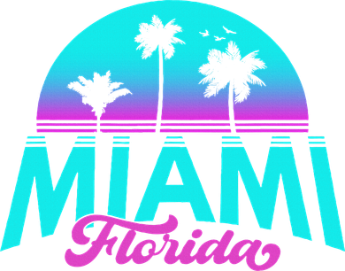 Miami Florida Retro Vintage Sunset Tumbler
