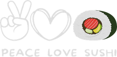 Peace, Love Sushi Retro Sushi Lover Japanese Food Lover Women's T-Shirt