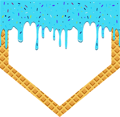 Baseball Ice Cream Dripping Baseball Home Plate Drip Women's Tank Top