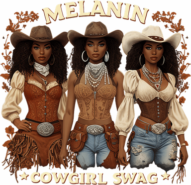 Cowgirl For Women African Melanin Cow Girl Outfit Doddie Hoodie