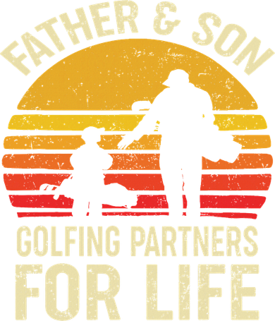 Golf Golfing Father Son Matching Dad Golf Towel