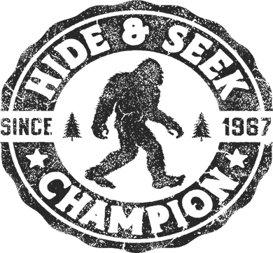Bigfoot Hide And Seek Champion Funny Sasquatch Retro Vintage Coffee Mug