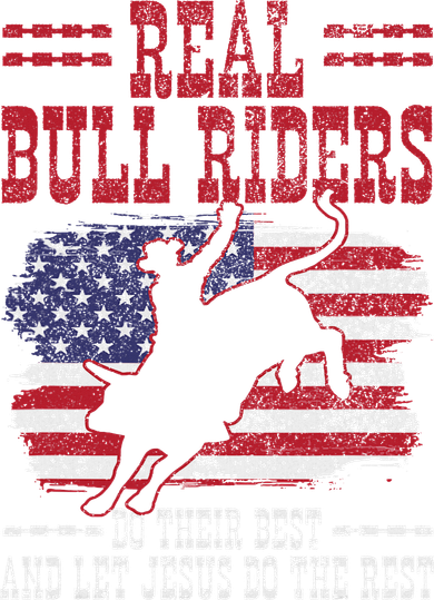 Bull Riding American Flag Rodeo Patriotic Christian Rider Women's Long Sleeve Shirt