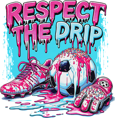 Soccer Ice Cream Sprinkles Theme Respect The Drip Kids Sweatshirt