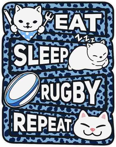 Eat Sleep Rugby Repeat Rugby Lover Outfit Hat
