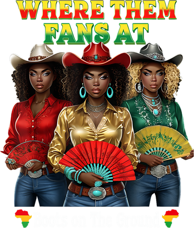 Boots On The Ground Juneteenth Cowgirl Where Them Fans At  Women's Sweatshirt