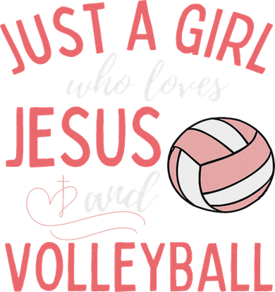 Just A Girl Who Loves Jesus And Volleyball Christian Women's T-Shirt