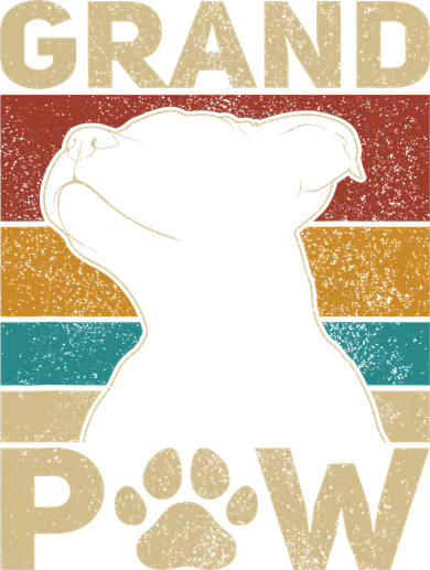 Grandpaw Dog Grandpa Funny Dog Lover Grandfather Pitbull Kids T-Shirt