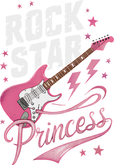 N Rock Star Princess Electric Guitar Design Toddler Long Sleeve