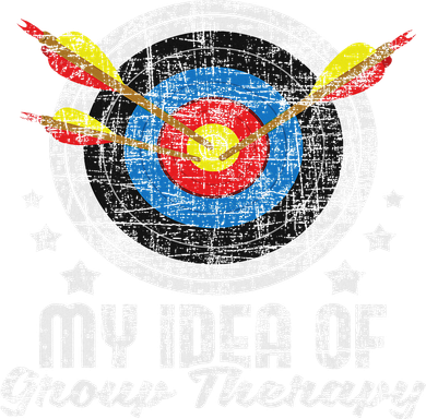 My Idea Of Group Therapy Archery Archer Bowhunting Bows Women's V-Neck T-Shirt