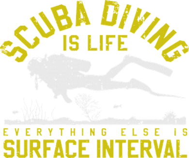 Scuba Diving Is Life Everything Else Is Surface Interval Bucket Hat