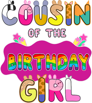Cousin Of The Birthday Girl Family Pig Party Decorations Tank Top