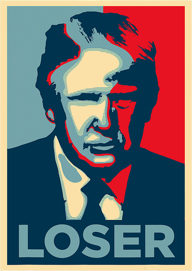 Anti Trump Obama Hope Poster Loser Women's Tank Top