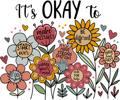 Its Okay To Not Be Okay Mental Health Be Kind Flowers  Tote Bag
