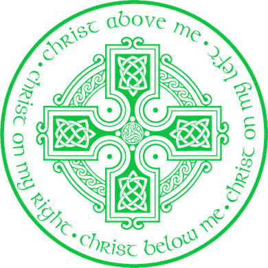 St. Patrick's Breastplate Lorica Prayer Catholic Irish Cross Button