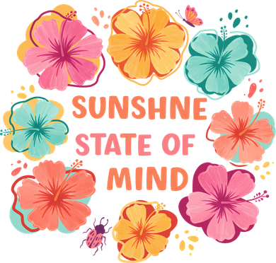 Sunshine State Of Mind Flower Floral Hibicus Tropical Women's Long Sleeve Shirt