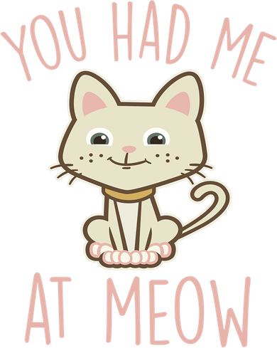 You Had Me At Meow Funny Cat Lover Quote Cute Kitten Graphic  Women's Tank Top