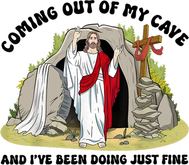 Jesus Coming Out Of My Cave And I’ve Been Doing Just Fine  Kids Hoodie