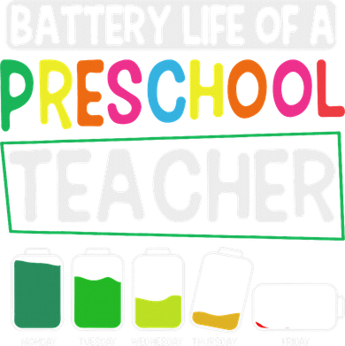Preschool Nursery Teacher Battery Life Pre K Instructor Hat