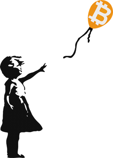 Girl With Btc Balloon Crypto Bitcoin For Cypherpunks Coaster