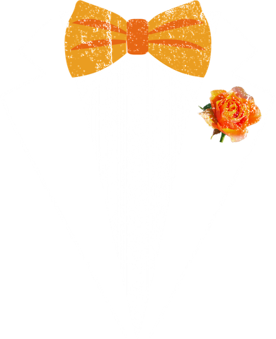Adult Orange Bowtie Tuxedo Costume Tux Retro Toddler T-Shirt