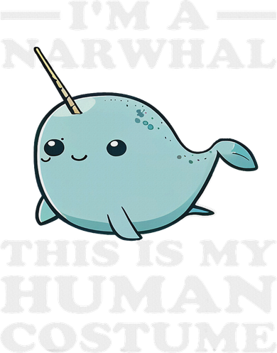 This Is My Human Costume I'm A Narwhal Halloween Kids T-Shirt