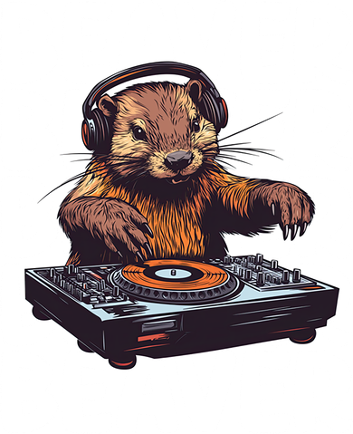 Beaver Lover DJ Funny Beaver Great Gift Toddler Hoodie