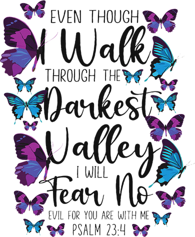 Christian Bible Verse Quote Butterfly Psalm 234 Toddler Long Sleeve