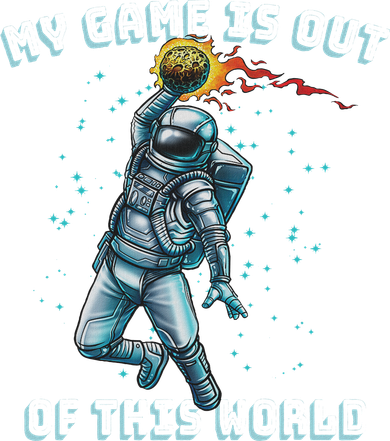 Astronaut Basketball Dunk Outer Space Game Out Of This World Kids T-Shirt