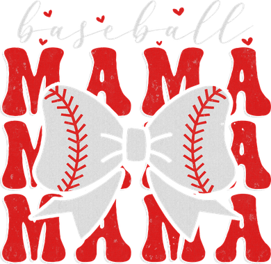 Baseball Mama Coquette Bow Sport Lover Sister Mother's Day Women's T-Shirt