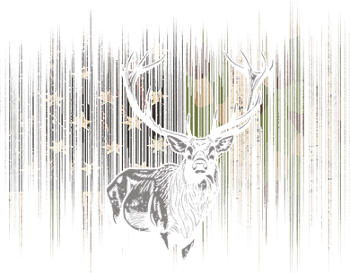 Basbo American Flag Camouflage Outdoor Antlers Elk Deer 11oz C Handle Ceramic Mug