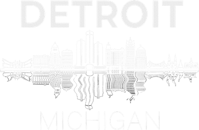 Detroit City Skyline Michigan Souvenir Detroit Women's Sweatshirt