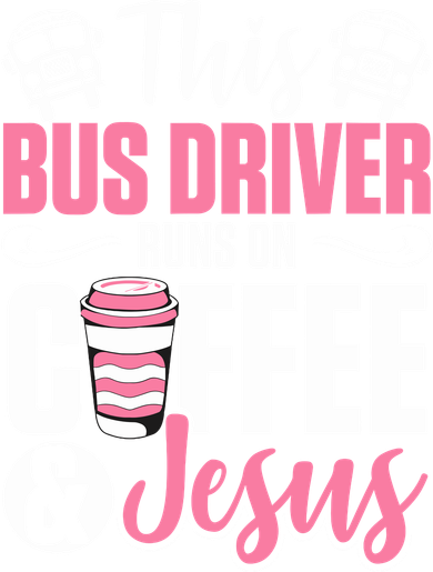 Women School Bus Driver Bus Driver Runs On Coffee And Jesus Doggie Tank