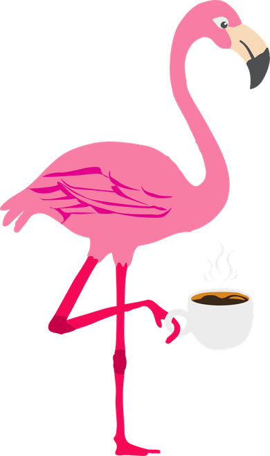 Flamingo Coffee Funny  11oz C Handle Ceramic Mug