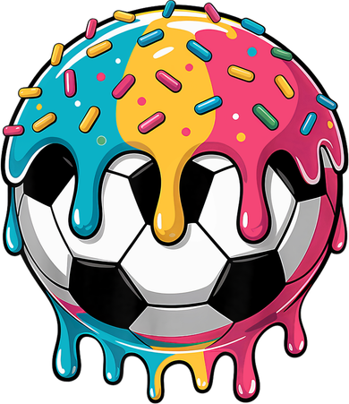 Soccer Boy Girl Ice Cream Soccer Drip Toddler Hoodie