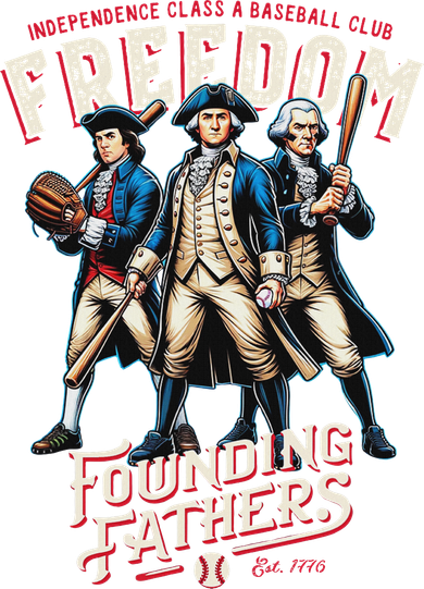 Freedom Founding Fathers Retro Minor League Baseball Team Hooded Wearable Blanket
