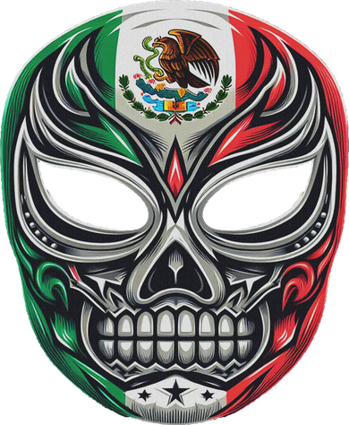 Lucha Libre Mexico Flag Wrestling Mask For Women Tank Top