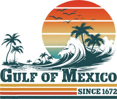 Gulf Of Mexico Since 1672 Vintage Sunset Beach Baby Bodysuit