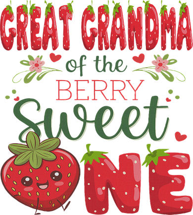 Great Grandma Of The Berry Sweet One 1st Birthday Strawberry Kids Hoodie