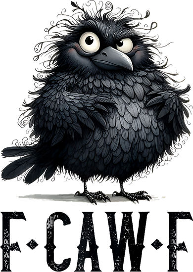F-Caw-F Black Crow Black Bird Funny Crow F-Caw-F Premium Women's Hoodie