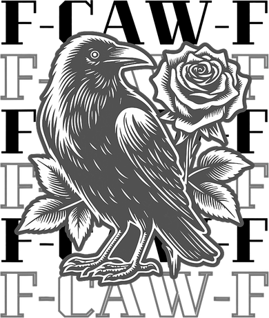 Funny F-Caw-F Crow Black Crow, F-Caw-F Black Bird Tote Bag
