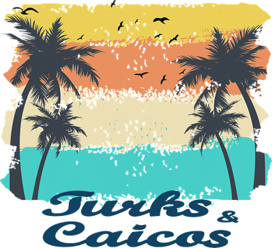 Turks And Caicos Palms Beach Caribbean Islands Souvenir Gift Toddler Long Sleeve