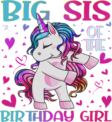 Big Sis Of The Birthday Girl Flossing Unicorn Big Sister Toddler T-Shirt