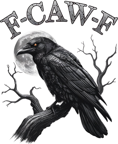 Black Crow, F-Caw-F Funny Black Bird Moon Gothic Adult Humor Women's Hoodie